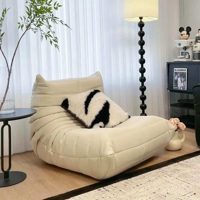 Fauteuil de sol paresseux pour salon, siège individuel en mousse sans accoudoirs, fauteuil de coin cheminée, pouf, chaise d'appoint douce pour chambre à coucher