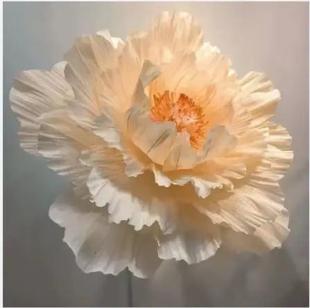 Grande tête de fleur de pivoine artificielle en papier pour décoration de mariage, guide de chemin, mur floral, fond de scène, décoration intérieure, aménagement de fenêtre de fête