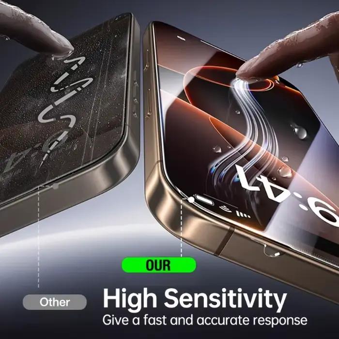 Protecteur d'écran Ultra HD 8K, 5 pièces, sans poussière, pour iPhone 17 16 15 14 13 12 11 Pro Max 16e Plus 17, verre d'air, boîte d'installation facile