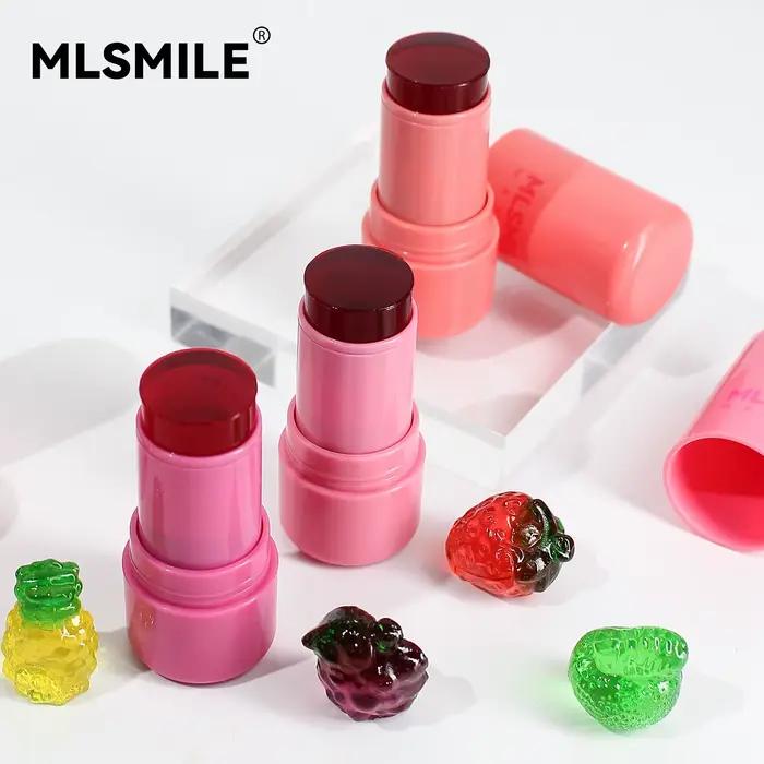 Bâton de teinte de gelée d'eau, brillant à lèvres de teinte de gelée d'eau rafraîchissante au lait, bâton de fard à joues de gelée de teinte de gelée de lait, tache transparente pour les lèvres et les