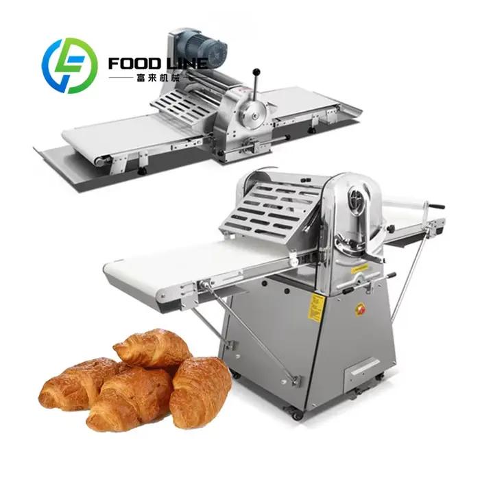 Machine professionnelle de fabrication de pâtisserie soufflée à haute efficacité, plastifieuse de pâte à croûte de tarte, Surface antiadhésive pour un nettoyage facile