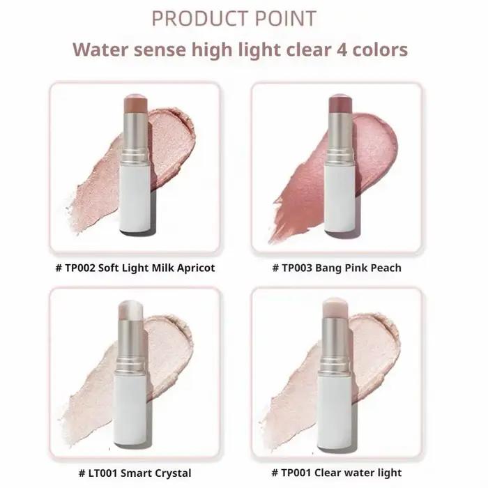 Hince coréen éclaircir le visage surligneur Blush bâton correcteur de paillettes hydratant et maquillage naturel