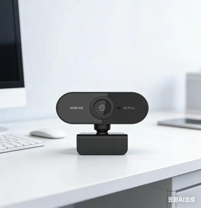 Webcam USB avec microphone intégré, caméra PC Plug and Play 360° ° Rotatif pour les appels vidéo, Zoom, Teams, streaming