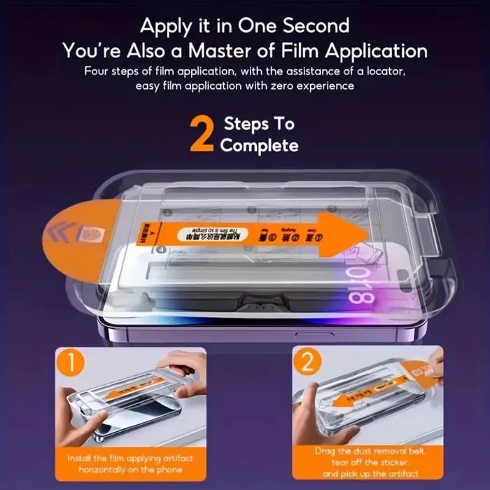 1-5 Pièces Protection d'écran HD en verre trempé facile à installer pour iPhone 17 Pro Max 18 15 16 13 11 14 16e 12 Mini XR X Xs 7 8 Plus Air