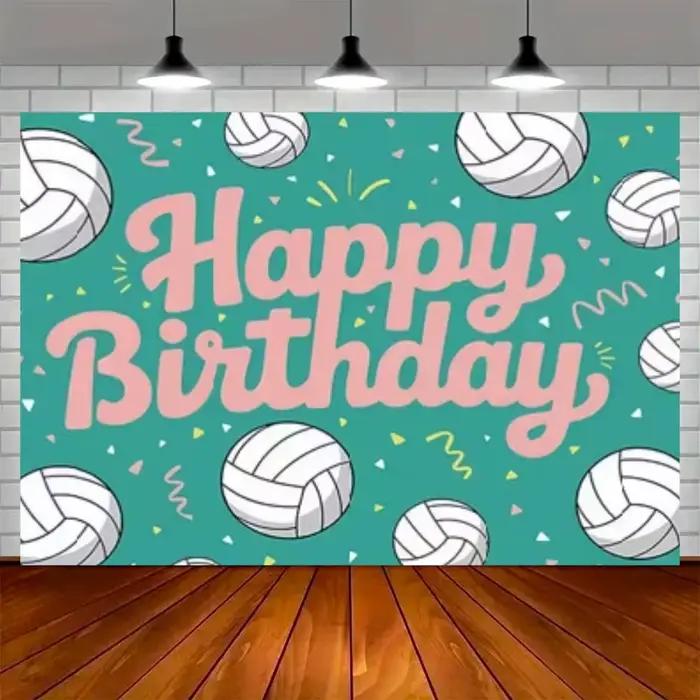 Décor de fond sur le thème du volley-ball, pour fête d'anniversaire sur la plage, salle de fitness, couloir, ou comme accessoire de bannière
