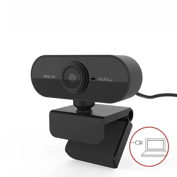 Webcam USB avec microphone intégré, caméra PC Plug and Play 360° ° Rotatif pour les appels vidéo, Zoom, Teams, streaming