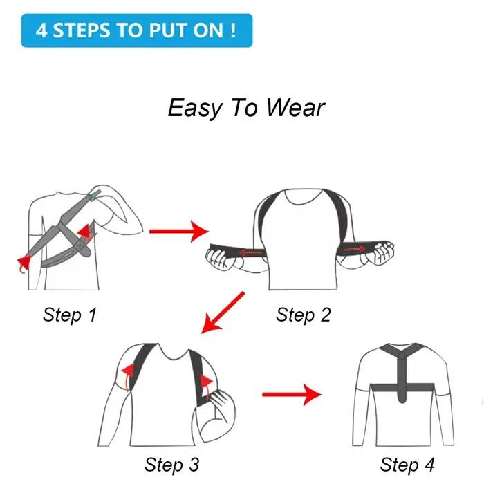 Ceinture Correctrice de Posture 1PC - Soutien Dorsal Réglable pour Femmes et Hommes, Soutien de la Colonne Vertébrale, Alignement de la Clavicule et des Épaules, Soulagement des Douleurs Lombaires