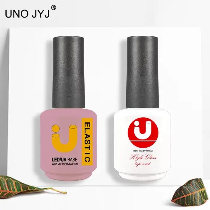 Vernis à ongles Gel Semi-Permanent, Base et couche de finition pour ongles en Gel, plus brillant, sans essuyage, Gellac, uv, Base en caoutchouc épais, nouveau, 15ml