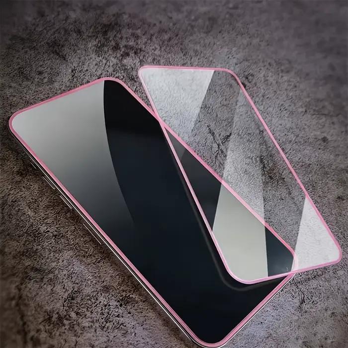 NNBILI Lot de 3 protections d'écran HD rose phosphorescentes pour iPhone 17 16 15 14 13 12 11 Pro Max 17e 16e – Indispensable pour les nocturnes