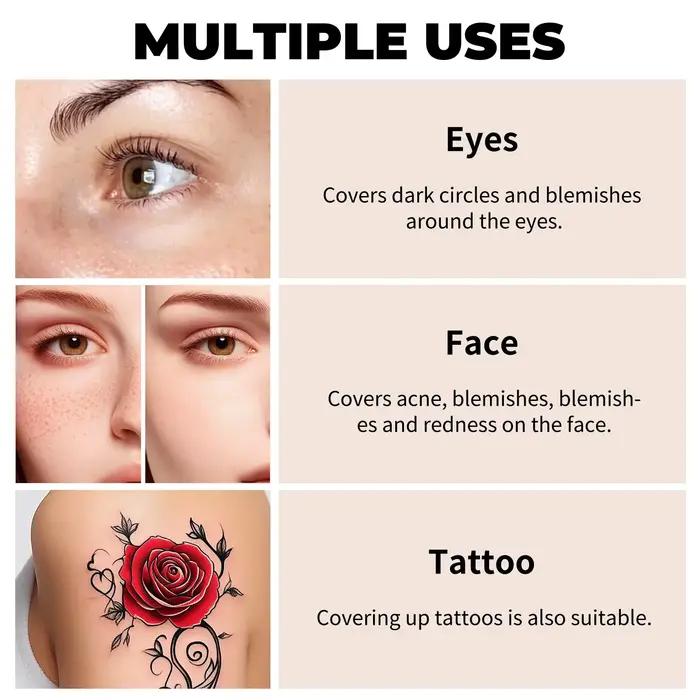Correcteur imperméable à couverture complète pour tatouages