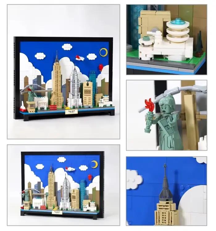 Blocs de construction CITY POSTCARD-NEW YORK, 1101 pièces, modèle d'architecture 5921, briques à assembler, jouets éducatifs pour enfants et adultes, cadeaux