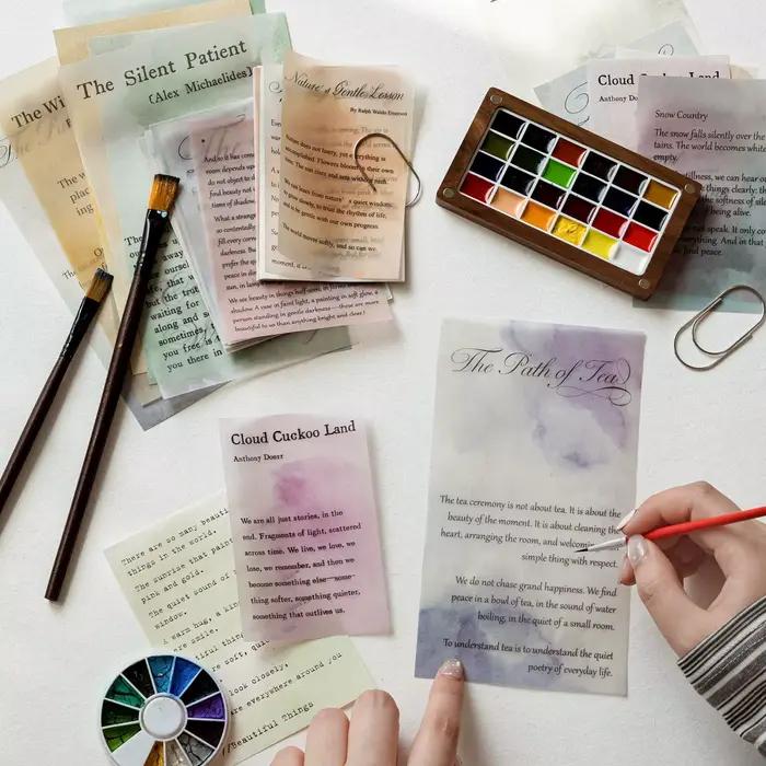 Papier de fond vintage de style sel, non-adhésif, de haute qualité, pour manuscrits anglais et journaux, motif Pluie du matin