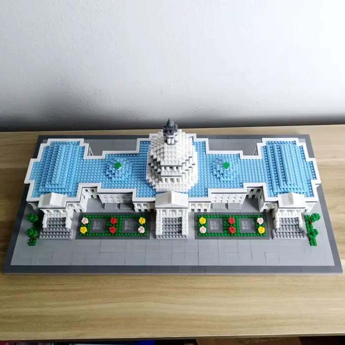 KNEW BUILT Capitol City Construction Maison Blanche Micro Blocs de Construction US Mini Architecture Adulte Enfants Jouets Assembler Des Briques