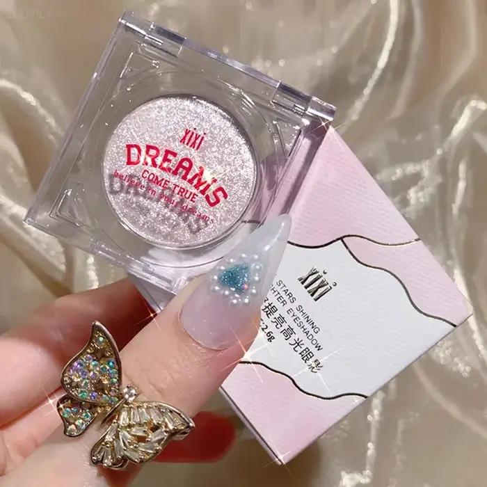 Palette de fards à paupières, paillettes brillantes, lune, diamant, galaxie, maquillage nacré, Monochrome, poudre pour surbrillance des yeux, cosmétiques