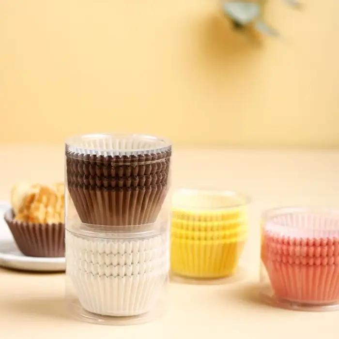 100 pièces jetables Muffin tasses oeuf tarte moules résistant à la chaleur Cupcake tasses épaissi papier Cupcake doublures tarte moules outils de cuisson