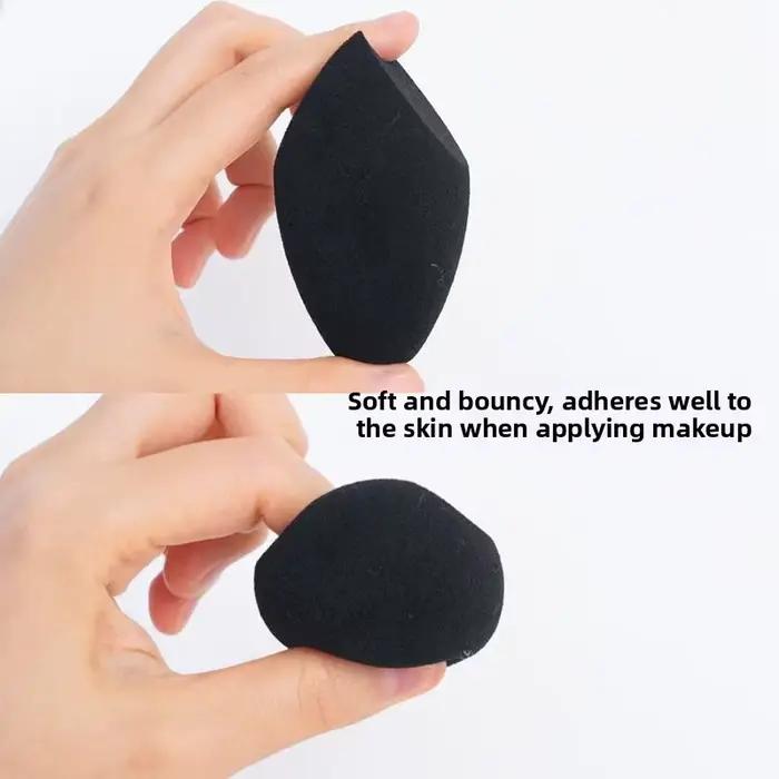 1/2 éponge de maquillage noire en forme d'œuf – Sans latex