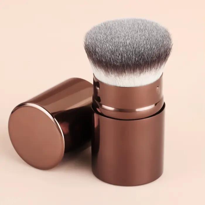 1 pièces pinceau à Blush rétractable Kabuki fond de teint brosse douce poudre moelleuse Contour pinceaux de maquillage