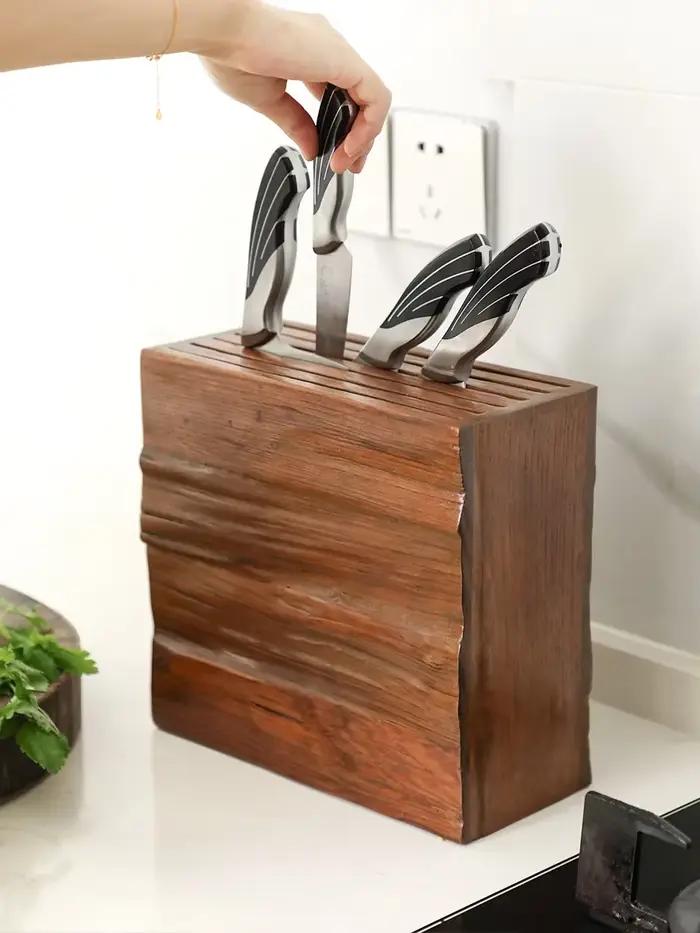 porte-outils de cuisine en bois massif