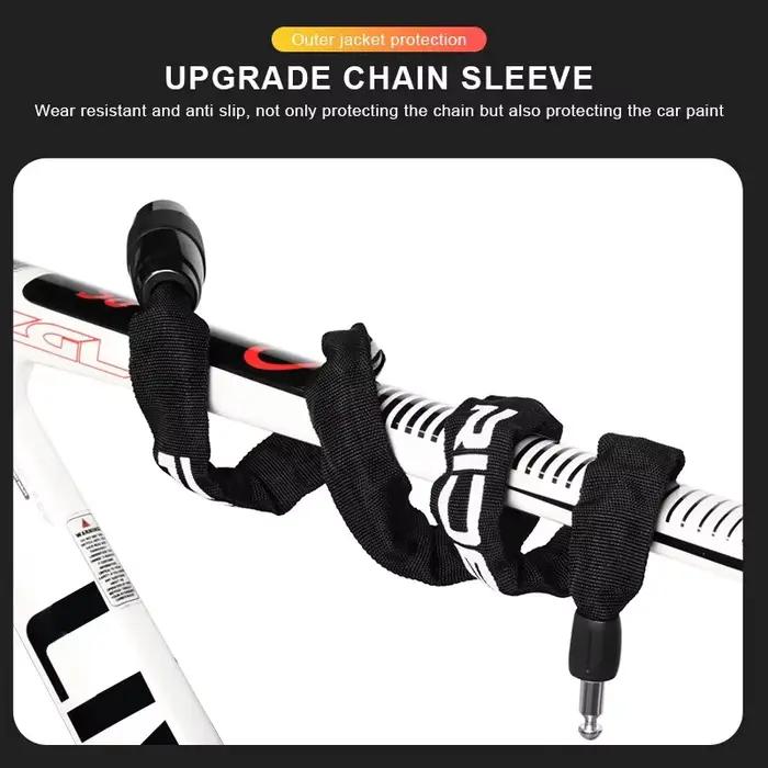 RIDERACE Verrou de Chaîne De Vélo Portable Anti-vol Haute Sécurité VTT Vtt Verrou Avec 2 Clés Pour Scooter Électrique E-Bike