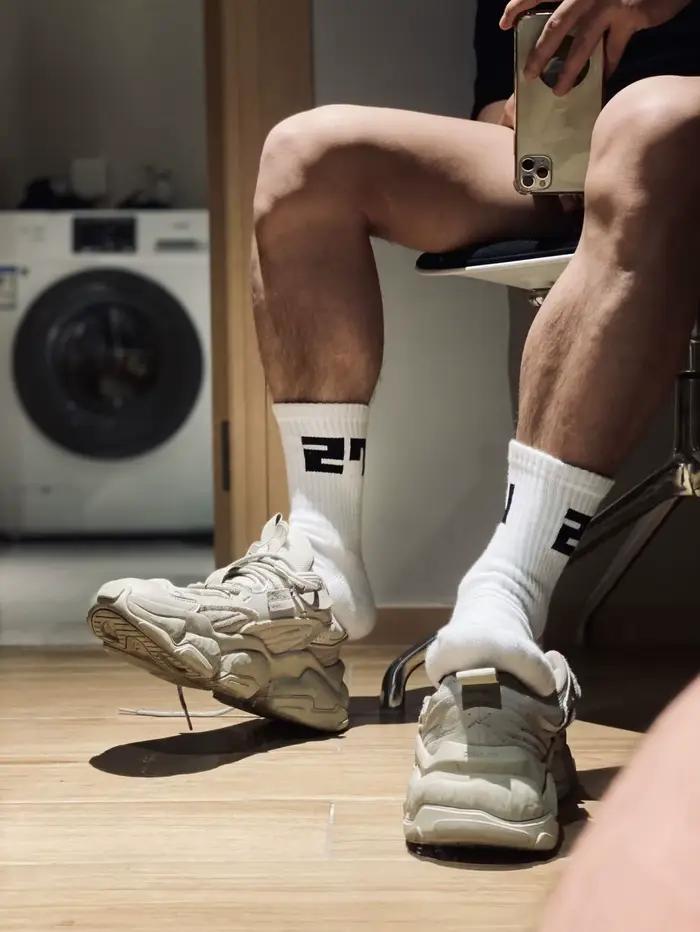 Chaussettes Astronomiques avec Lettres Imprimées pour Homme, Haut de Personnalité, Gay, Sexy, Fitness, dehors, Décontracté, Business, Moyen