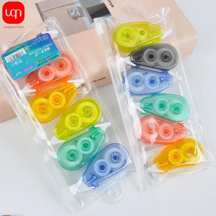 Gomme correctrice de Type stylo, 6 pièces, pour étudiant, accessoire d'écriture, bande blanche pratique, fournitures de bureau portables
