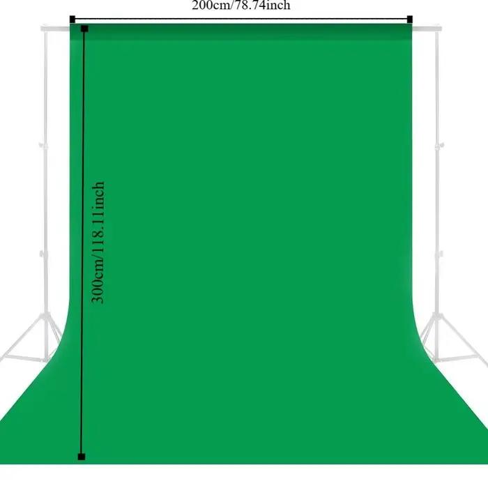Toile de fond lisse verte, blanche et noire pour tournage vidéo, écran de photographie Chromakey