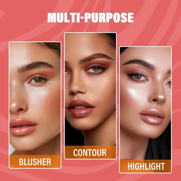 Bronzer beurre bronzant pour teintes foncées Palette de contour avec nuances marron mat pour nez joue et profil maquillage nu naturel