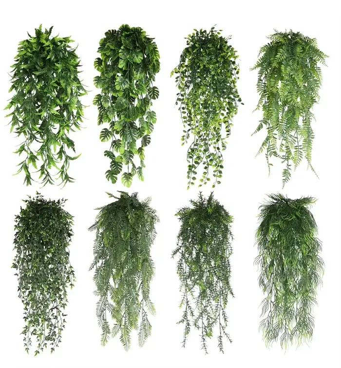 Feuilles de fougère persane, plantes artificielles suspendues pour la décoration de la maison, feuilles en plastique, herbe, décoration murale pour mariage, fête, balcon