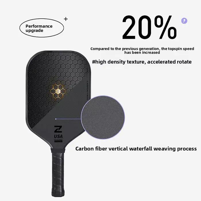 Nouvelle raquette de pickleball Cannon T700, surface en carbone à friction, thermoformée, UPA-A, approuvée USAPA, pour les professionnels.