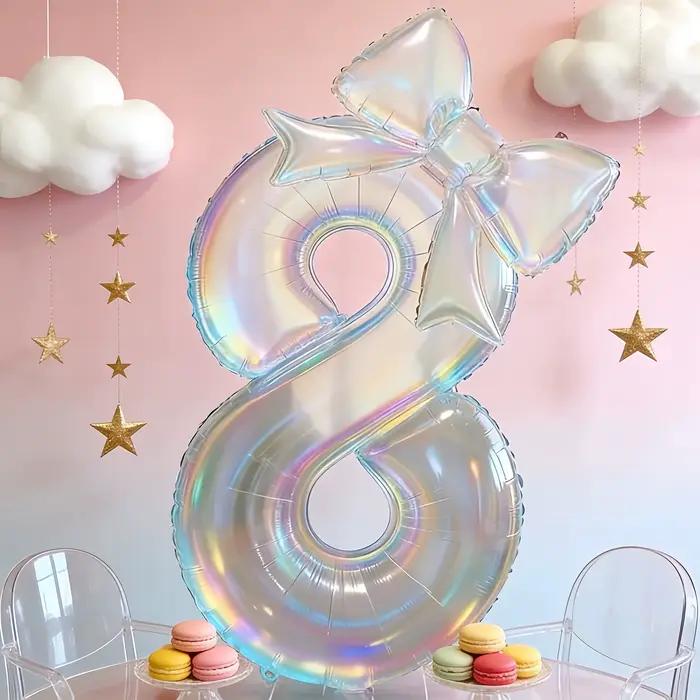 Ballon numérique transparent coloré de 40 pouces, grand ballon décoratif pour fête d'anniversaire, décoration d'événement
