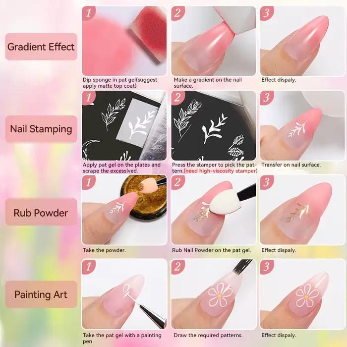 UR SUGAR 9 couleurs dégradé peinture Gel Nail Art dégradé couleur bricolage Design Gel 4 en 1 utilisé pour dégradé ongles estampage motif