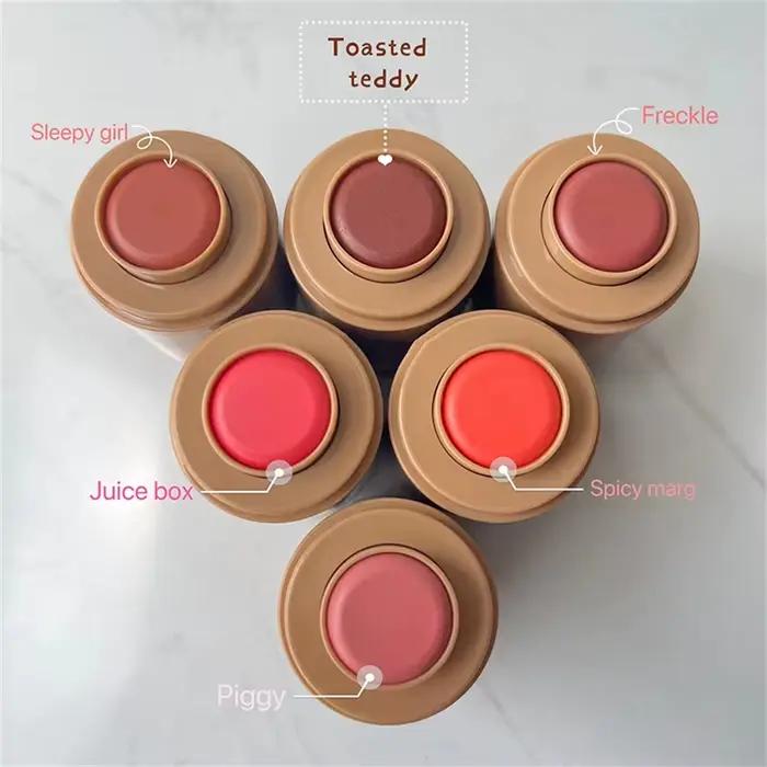 Rhode Pocket Blush Lip Stick ensemble de maquillage hydratant pour les lèvres et les joues rouge naturel crème blush facile à appliquer intense couleur pour femmes occasions spéciales
