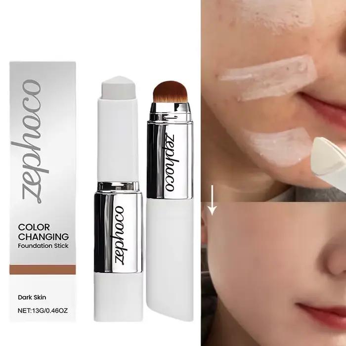 Bâton de fond de teint à couleur changeante kzlet, base de maquillage coréenne, correcteur à haute couverture, couleur chair naturelle, fondation pour peau sans défauts, occasions spéciales et quotidienne