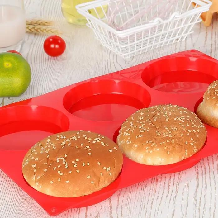 Poêle à muffins, moules à œufs en silicone pour sandwichs de petit déjeuner, poêle à œufs ronde en silicone de 3 pouces pour la cuisson des muffins anglais, Whoopie Pi