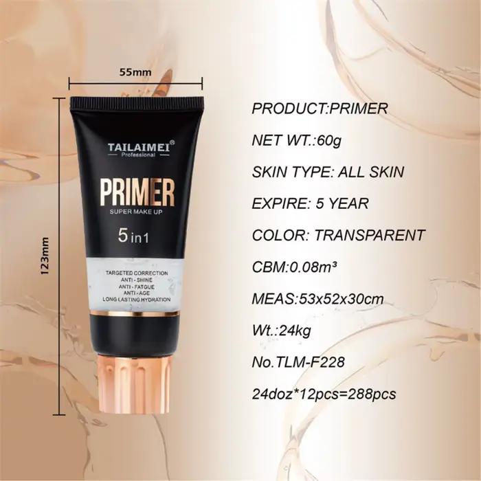 TLM TAILAIMEI 5 en 1 apprêt Maquillaje contrôle de l'huile primaire hydratant longue durée Base de maquillage visage