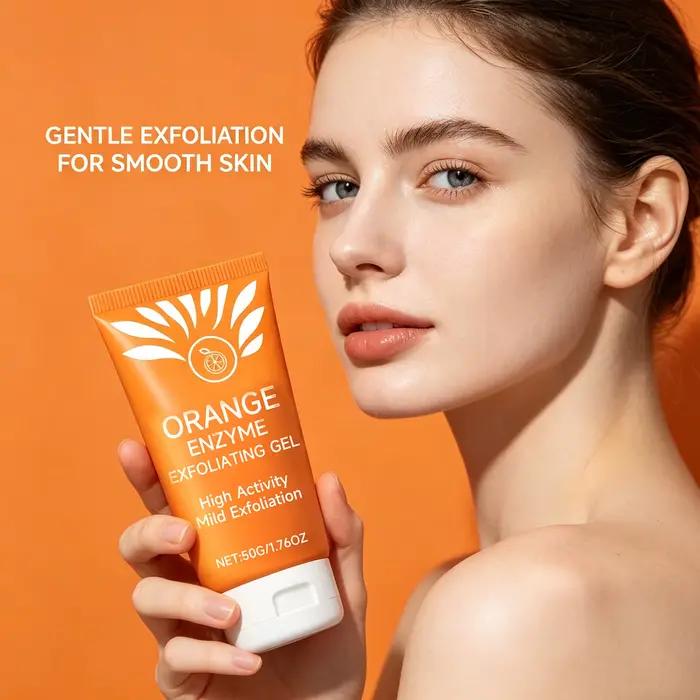 Gel exfoliant à l'orange pour le soin du visage et du corps