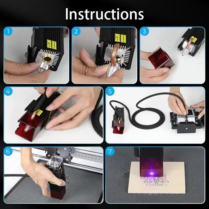 Creality CR-Laser Falcon 10W Kit d'assistance à l'air paquet d'accessoires de mise à niveau fort flux d'air souffle la suie chaude travail propre à faible bruit