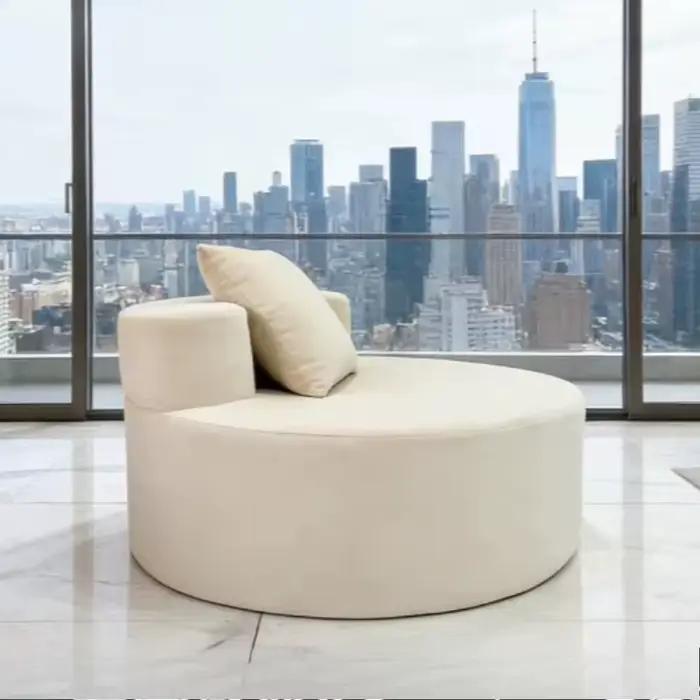Canapé de sol rond minimaliste Tatami pour salon, canapé individuel en éponge pour couloir, mobilier de chambre moderne sans cadre