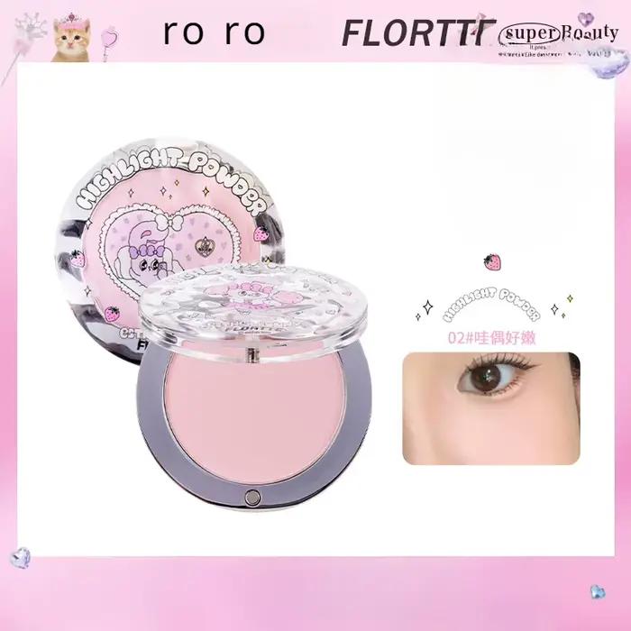 FLORTTE BUNNY poudre à reflets unique visage haute brillance naturel éclaircissant Blush crème éclaircissante Liftup