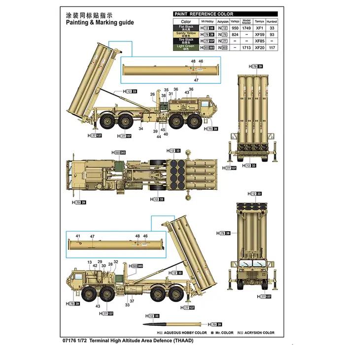 Trumpcirculation-Kit de construction de modèles pour adultes, 1/72 07176 Terminal, défense de zone de haute altitude, Thaad Navy Leges, TH20308