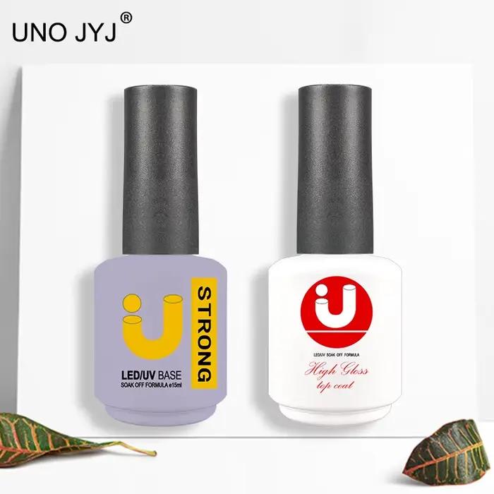 Vernis à ongles Gel Semi-Permanent, Base et couche de finition pour ongles en Gel, plus brillant, sans essuyage, Gellac, uv, Base en caoutchouc épais, nouveau, 15ml
