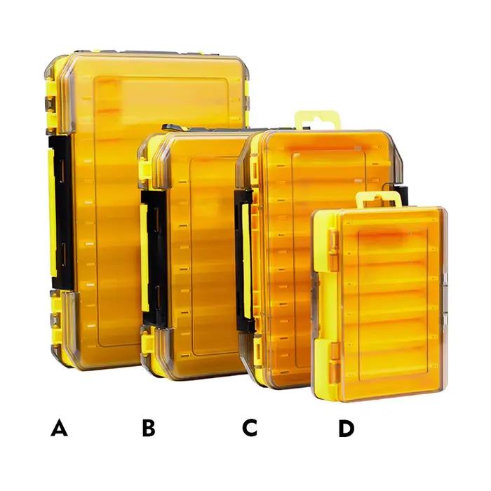PROBEROS Boîte de rangement durable pour appâts et outils, 10 compartiments, double face, pour tous les équipements de pêche, accès facile pour toutes les aventures de pêche