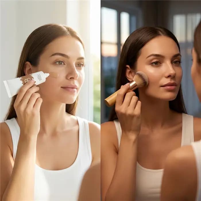 Ensemble de crème BB avec base de maquillage