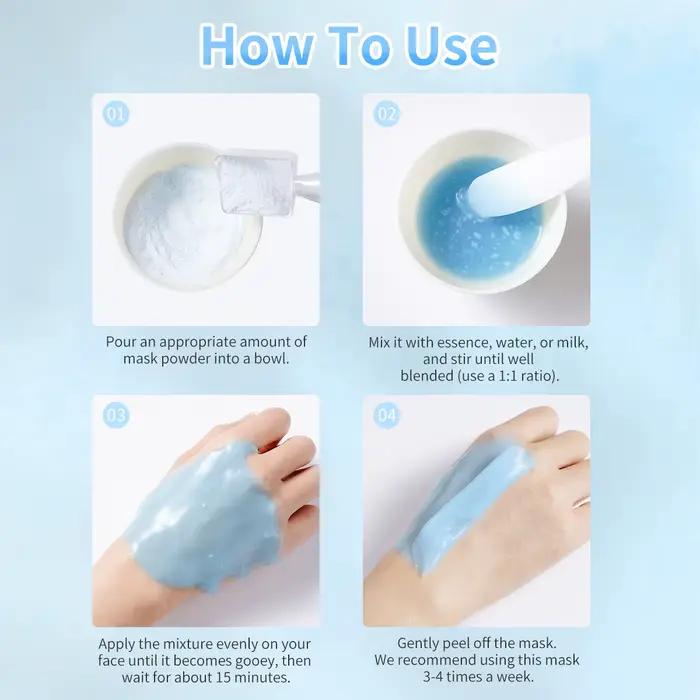 Poudre de masque en gelée pour le visage