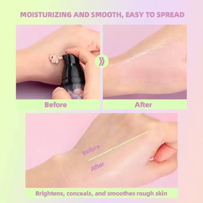 Qibest trois couleurs presse libération crème correcteur isoler maquillage Base du visage