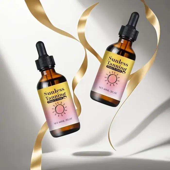 Healthy Glow Drops 60 ml - Formule de bronzage naturelle avec bêta-carotène et vitamines. Améliore le teint et le bien-être cutané.