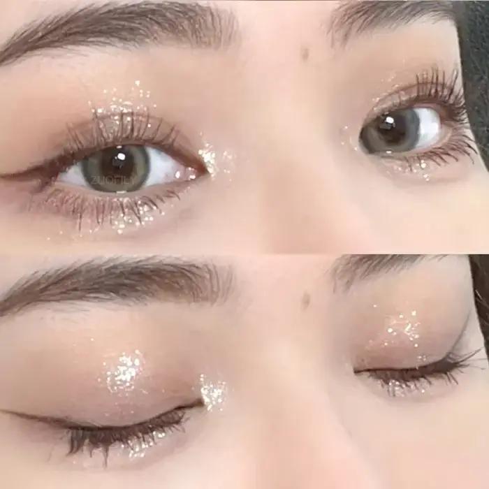 Palette de fards à paupières, paillettes brillantes, lune, diamant, galaxie, maquillage nacré, Monochrome, poudre pour surbrillance des yeux, cosmétiques