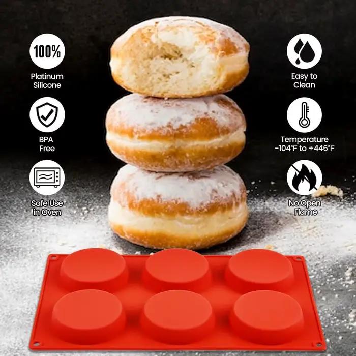 Poêle à muffins, moules à œufs en silicone pour sandwichs de petit déjeuner, poêle à œufs ronde en silicone de 3 pouces pour la cuisson des muffins anglais, Whoopie Pi
