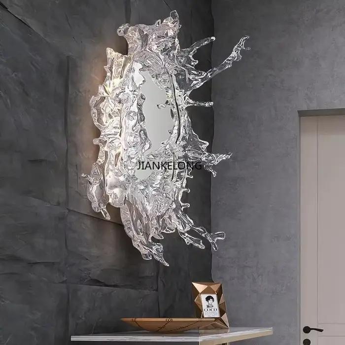 Éclairage d'ambiance mural pour salon, lumières décoratives pour entrée et lavabo, éclairage de miroir de vanité à effet d'eau, éclairage d'ambiance pour hôtel et villa