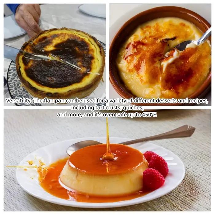 Moule à flan de 1,5 QT, moule à gâteau portable pour gâteau au chocolat, cupcake, pudding, moule à flan